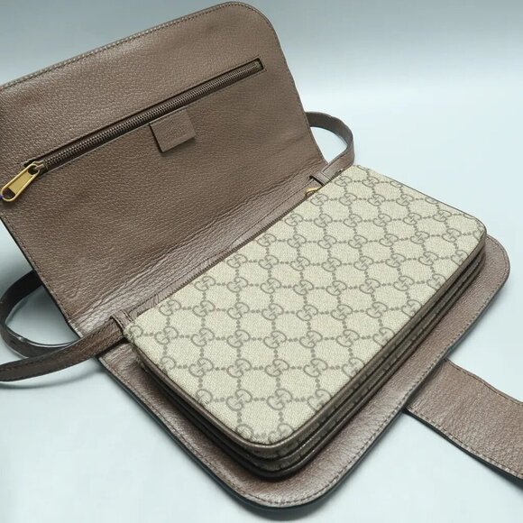 Authentic GUCCI Ophidia Compartment Messenger Canvas Shoulder Bag 1126-121424 - Picture 9 of 12